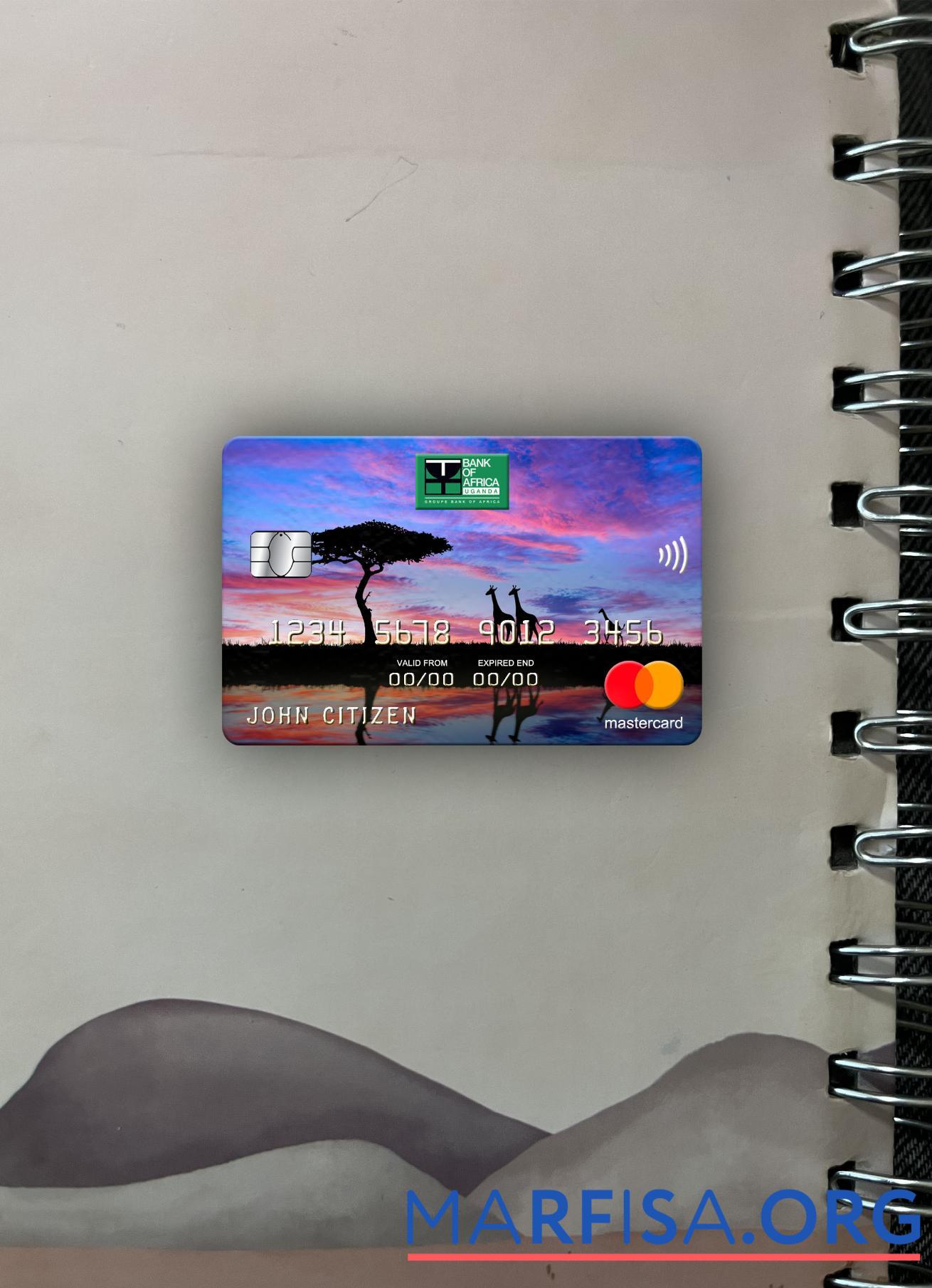 Realistic Uganda Bank of Africa mastercard photolook front real example
